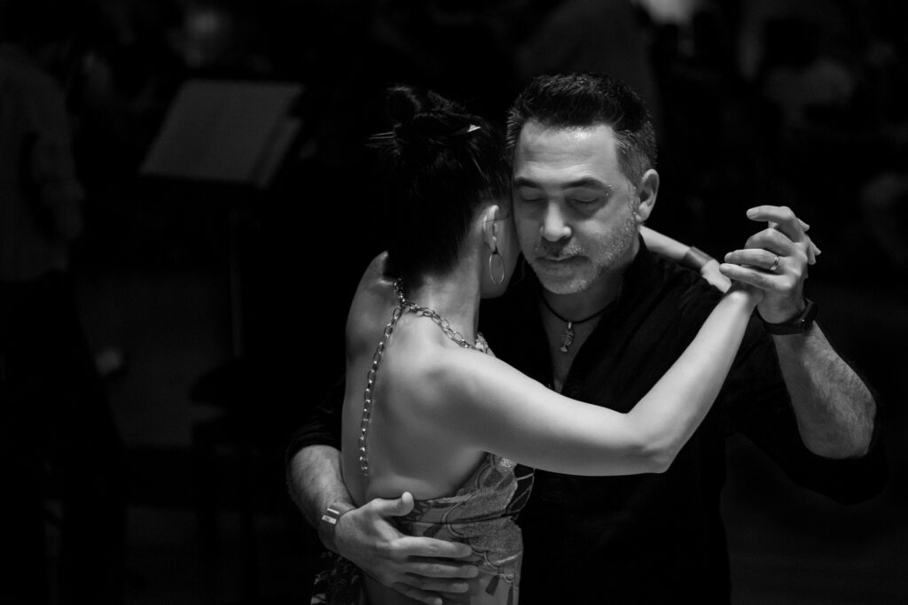 Alejandro Larenas and Marisol Morales dancing