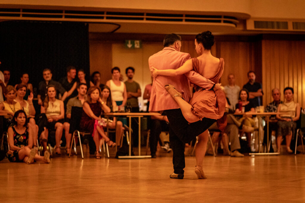 Alejandro Larenas and Marisol Morales dancing