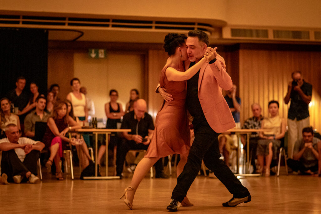 Alejandro Larenas and Marisol Morales dancing